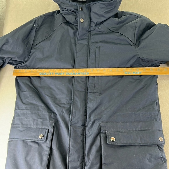 Selected Homme Identity Hooded Coat Winter Rain Heavy Jacket Blue Mens L Zip Up - Picture 8 of 16